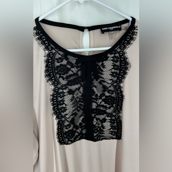 Karl Lagerfeld Pink Jersey Blouse - Picture 3 of 7